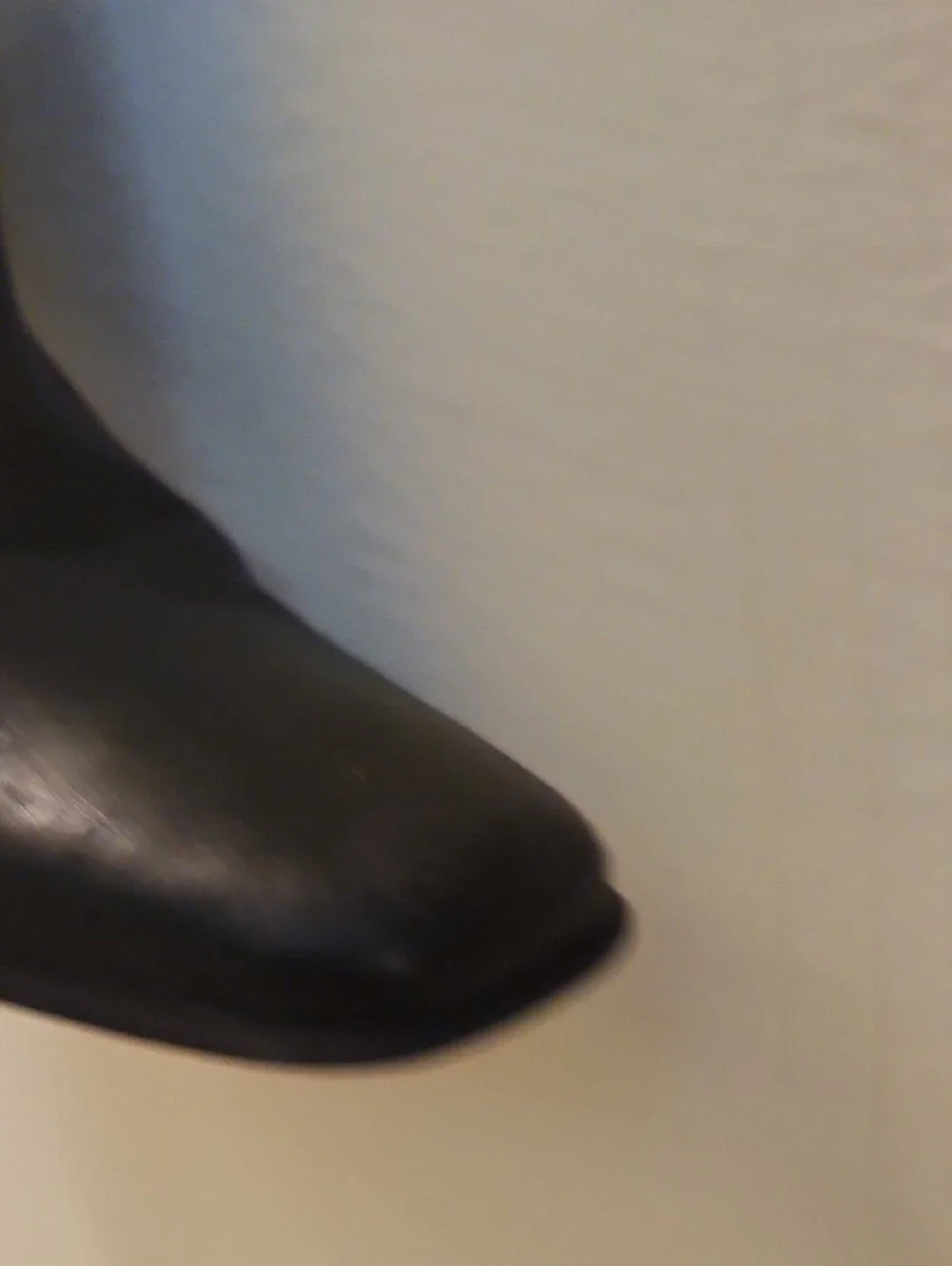 Michelle D Black Leather Under-the-Knee Boots with Buckle Strap